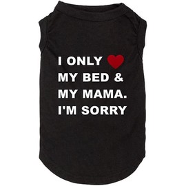 weokwock Dog Shirts Letter Printed Vest for Small Large Dogs Slogan Costume Dog Pajamas Puppy Gift Pet Clothes Mama's Boy (X-Large, O-Black)