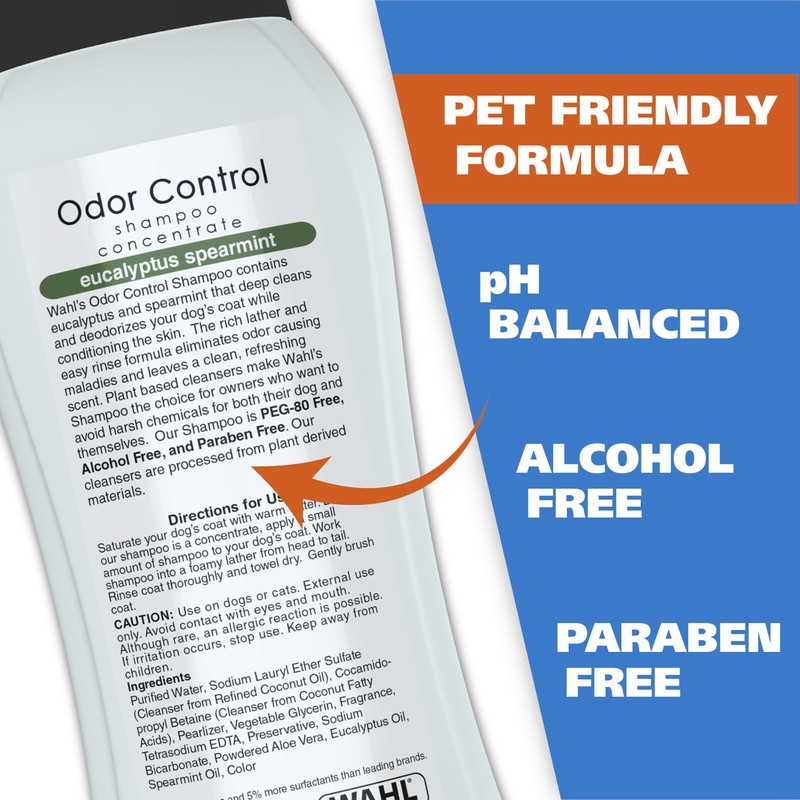 Wahl USA Odor Control Shampoo for Dogs & Pets -