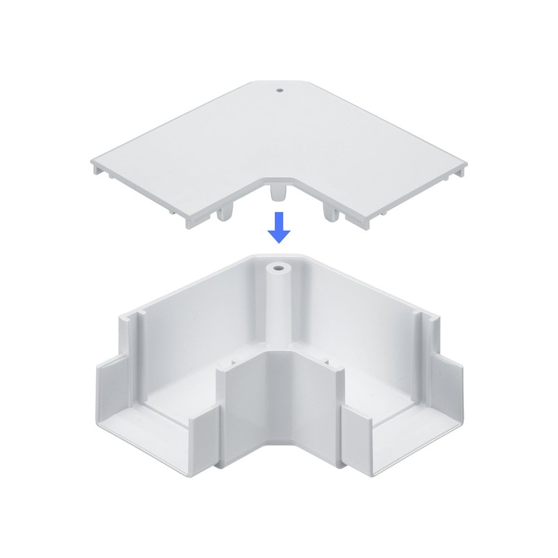 Sanwa Supply CA-KK40L Wiring Duct (Flat L Type, White)