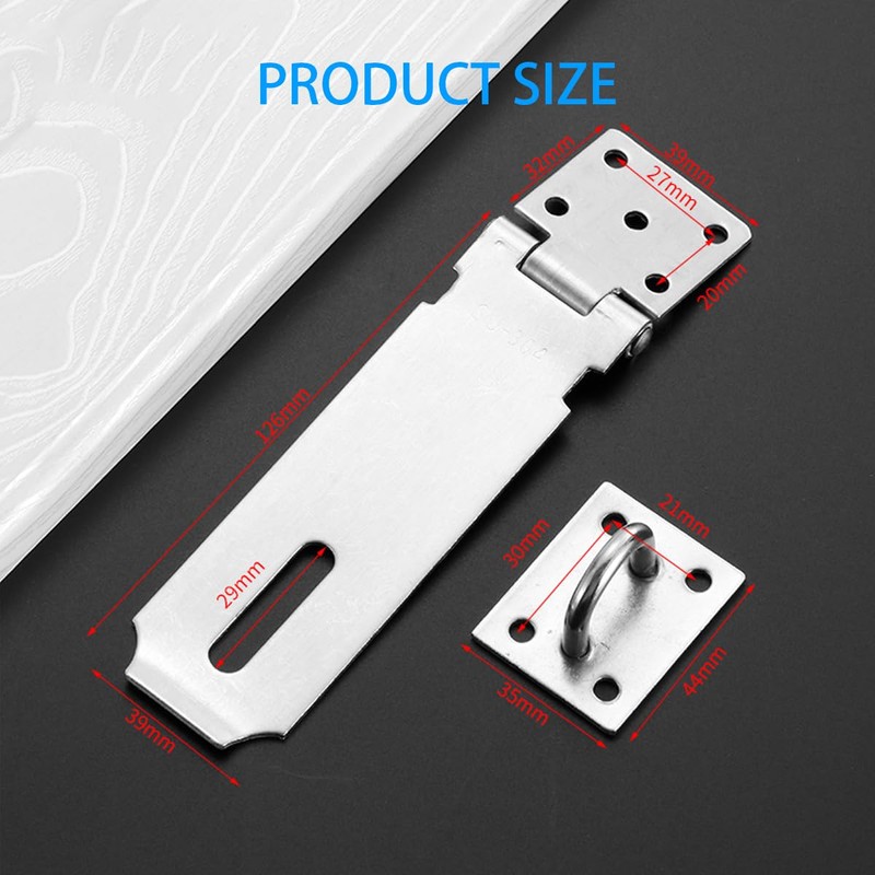 Helonge Door Hasp Latch, 5 inch Hasp Lock Stainless Steel