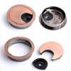 Bestgle 4 Pack Desk Grommet Kit Zinc Alloy Computer Desktop