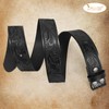 JASGOOD Western Leather Belt Strap for Men without Buckle Engraved