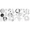 Tempaper Outer Space Peel and Stick Wall Decals, Black