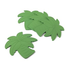 Supreme Housewares Silicone Coasters for Drinks Set of 4 Non Slip Anti Stain Heat Resistant Durable Reusable Silicone Drink Coasters (Palm Tree)