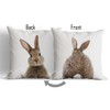 JIMOWANG Bunny Easter Throw Pillow Case Modern Cushion Cover Square
