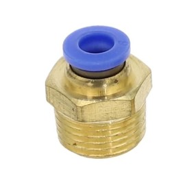 Pneumatic plug connection 1/2" on 6mm pneumatic hose, plug screw connection set of 4 (R1/2" - 6 mm / set of 4)