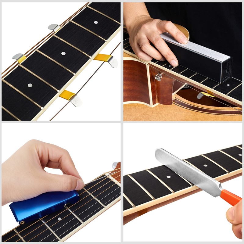 Meideal 65 Pieces Guitar Repairing Maintenance Tool Kit, Guitar Setup