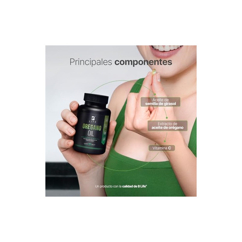B Life Aceite de Orégano 160 cápsulas con Vitamina C