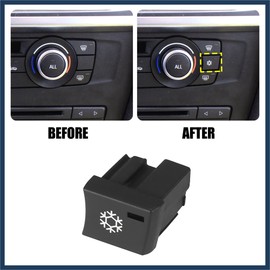 INFINAUTO Car Snowflake Type Button Climate Control Panel Button AC Button Durable Material Stylish Design