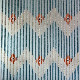 FlavorThings Blue Wood Bead Curtain - Waverly - Natural Wood Bamboo Door String Curtains for Doorways Boho Hanging Beads Curtains Room Divider Home Decor - 36" x 76" - 52 Strands (Blue)