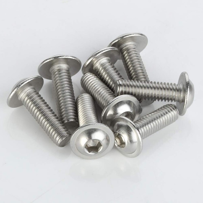 M5 x 10mm Flanged Button Head Socket Cap Screws, 304