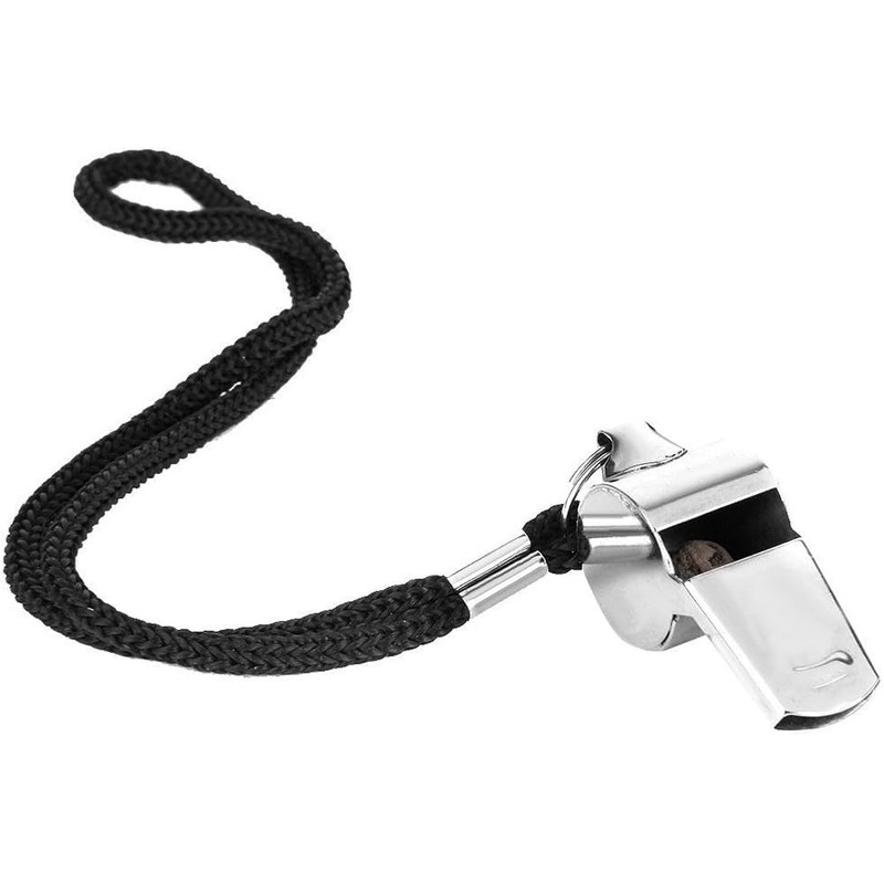 1 x Silver Stainless Steel Whistle Metal Whistle Referee Whistle