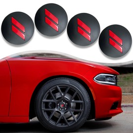 63mm/2.5 inches Slash Wheel Center Cap Covers HubCap Emblem Badge Trim Compatible with Dodge Charger Challenger Durango Hornet Dart R/T SRT Magnum Nitro Journey Caliber