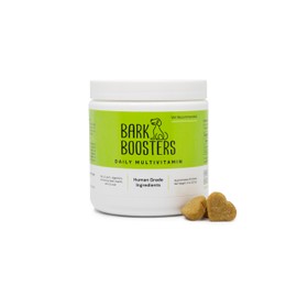 Bark Boosters Daily Dog Multi Vitamins, Made with Human Grade Ingredients, Probiotic Supplement, All-in-One to Support Joints, Digestion, Immunity, Heart Health, Skin & Coat, 60 Chews (1 Pack)