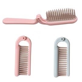 Baluue 2pcs Travel-Friendly Folding Hairdressing Comb Set Anti-Static Massage Comb for Straightening and Curling Compact Hair Care Accessory for Daily Use