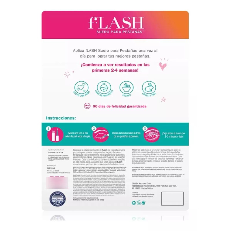 Flash Suero Amplificador De Pestañas 2 Ml