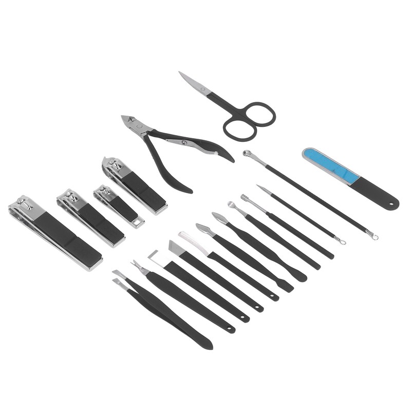 18 Pcs Manicure Set Portable Eyebrow Trimmer Dead Skin Pliers