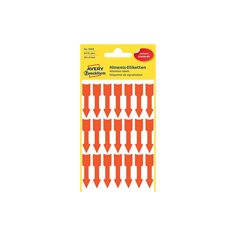Avery Zweckform 3008 Note Labels (63), 39 x 9 mm