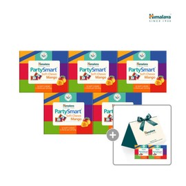 Himalaya PartySmart Mango Chews (5 boxes, 10 pieces each) + PartySmart Chews (2 pieces each) + Gift / 히말라야 파티스마트 츄 망고10개입 5박스 + 파티스마트 츄 2개입 2통 + 기프트