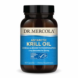 Dr. Mercola - Aceite de Krill Antártico, 1000 mg, 60 Cápsulas, Omega-3