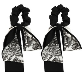 CRIZAN Chinese Style Ink Painting Beautiful Bow Hair Ties For Women Girls Mother And Daughter