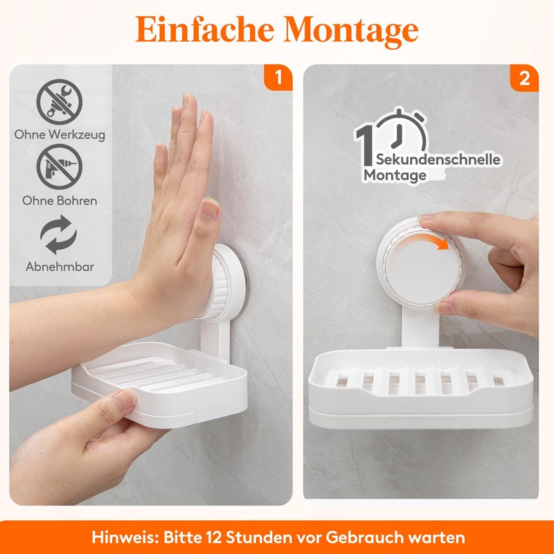 Lifewit Soap Dish Suction Cup for Shower, Soap Dish with