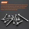 HELIFOUNER 320 Pieces #8#10#14 Hex Washer Head Self Drilling Sheet
