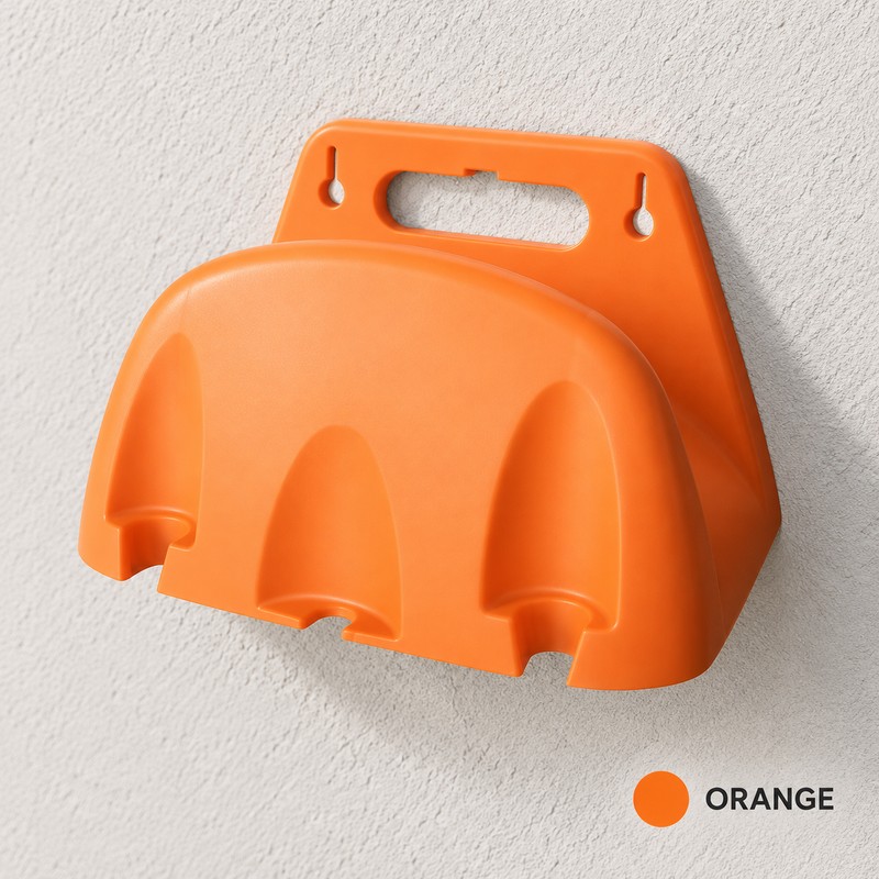 Wall-Mounted Garden Hose Holder for Outdoor Storage – Durable Metal