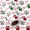 WRAPAHOLIC Paw Print Christmas Wrapping Paper Roll - Mini Roll