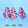 NUOBESTY 48 Pcs Uk Flag Set Round Base Flags and