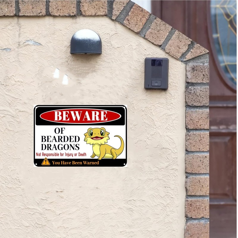 Beware Of Bearded Dragons Sign For Bearded Dragon Tank Cage