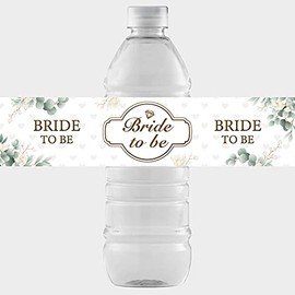 INNORU Bride to Be Water Bottle Stickers, Bachelorette Party Bottle Labels Decor, Bridal Shower Wedding Engagement Party Water Bottle Wine Sticker Labels Supplies, Set of 32