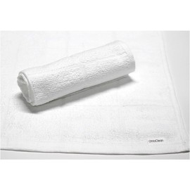 OhtaClean Hot Towel Plaid White Commercial 100% Cotton Size 28x28mm 80 Momme Hand Towel (120)