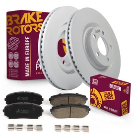 Metrix Premium Chassis Parts - Front Ceramic Disc Brake Pad Set & Vented Brake Rotor (12.60 inch) Kit Fits Ford Edge, Lincoln MKX, Made in Europe
