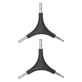 sourcing map 2pcs Y-Shaped 3 Way Wrench 4mm 5mm 6mm Y-Type Inner Hexagon Spanner Chrome Plating Portable Bike Hex Wrench Torque Spanner for Bicycle Cycling Repair Hardware Tools, Black