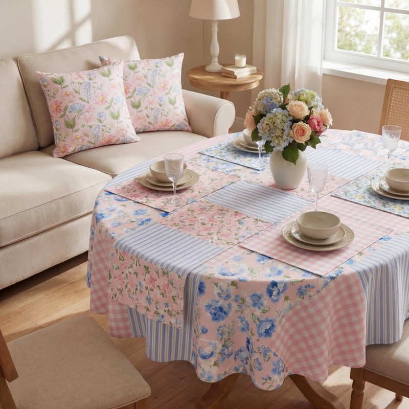 Mindsoft 12 Pcs Coquette Floral Fabric Bundles 18 x 22