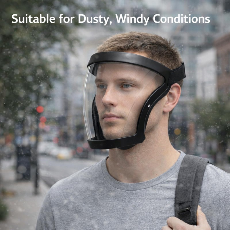 ascavs Full Face Shield for Woodworking & Yard Work, Clear