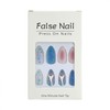 24Pcs Gradient Almond Press on Nails Acrylic Medium Fake Nails