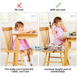 Zicac Portable Seat Cushion Washable with Non-Slip Bottom, Detachable Strong Support Cushion for Toddler Kids Baby Infant (White Forest)