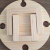 Portable Picnic Table Wooden Folding Table with Glass Stand Easy