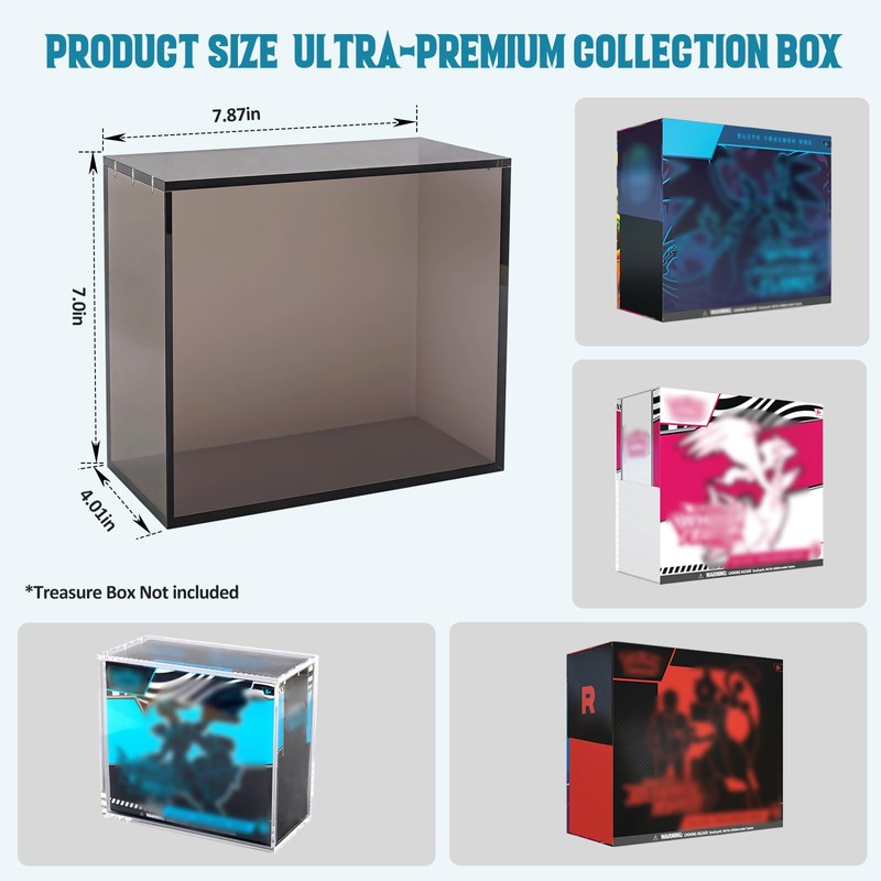 Elite Trainer Box Acrylic(Translucent) Display Case - Stackable Ultra Thick
