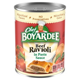 Chef Boyardee Beef Ravioli, Microwave Pasta, Canned Food, 15 oz. (Pack of 12)
