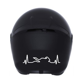 Autodomy Motorcycle Helmets Heartbeat Helmet Sticker Motorcycle Sport 2 Pieces 12 x 3 cm Sticker for Motorcycle Helmet for Motorcycle Resistant to Sun and Rain Women