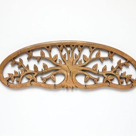 Tree of Life Flower Drying Rack - Tree of Life Herb Drying Hanger - Kitchen Witch Herb Drying Rack - Kitchen Herb Dryer - Crystal: Wood (No crystal)