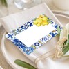 FYSUIMU 100Pcs Blue Tiles Place Cards 2 x 3.5 Inch