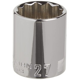 CRAFTSMAN Shallow Socket, Metric, 1/2-Inch Drive, 27mm, 12-Point (CMMT44243)