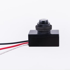 Photocell Sensor, DC 12V-48V Street Light Control Switch Button Style Dusk to Dawn Photocell Sensor Switches