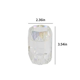 Crystal Candle Holder, Set of 2 Crystal Clear Candlestick Stand for Tealight Candle,Party, Wedding Candle Holder Decoration