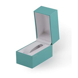 888 Display Ultra Elegant Teal Blue Jewelry Box - Rings/Necklace/Bracelet/Earring (1, 2" x 3 3/4" x 2 3/4" Bracelet/Watch)