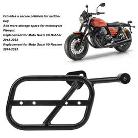 Yoidesu Motorcycles Universal Saddle Bag Support, Bars Racks Mount Bracket for V9 Bobber 2018‑2023, Motorcycle Saddlebag Support Racks, Iron Luggage Bag Mount (Right Side